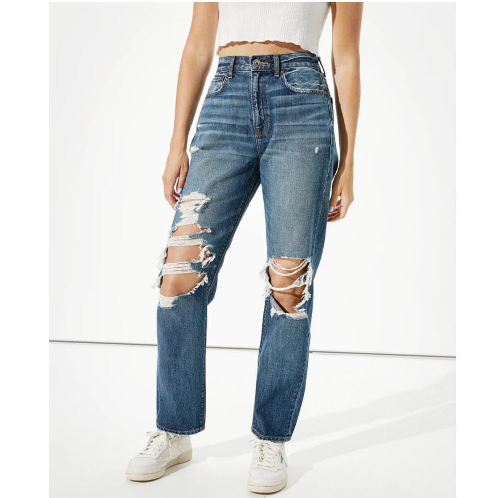 American Eagle Outfitters Blue Straight Leg Jeans